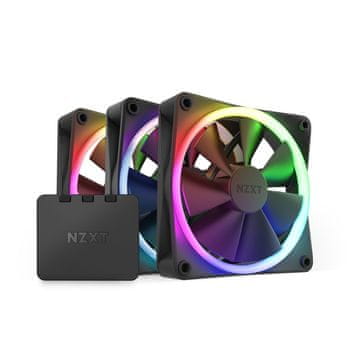 slomart NZXT F120 RGB Triple Pack Računalniški ventilator 12 cm Črna, komplet 3 kosov