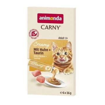 slomart ANIMONDA Carny Piščanec z tavrinom - priboljški za mačke - 6x15g