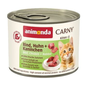 Animonda Vlažna hrana za mačke animonda Carny Beef, Chicken + Rabbit, 200 g