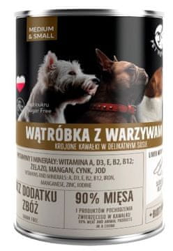 slomart PET REPUBLIC Adult Medium & Small Jetra z zelenjavo - mokra hrana za pse - 400g