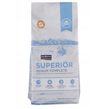 slomart FISH4DOGS Superior Senior Complete Salmon - suha hrana za pse - 6kg