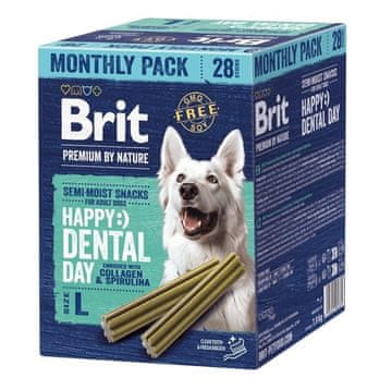 slomart BRIT Premium by Nature Pasji zobni prigrizki L – pasja poslastica – 28 kosov