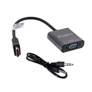 Lanberg Lanberg AD-0017-BK video kabel adapter VGA (D-Sub) na HDMI, 0.2 m, črna