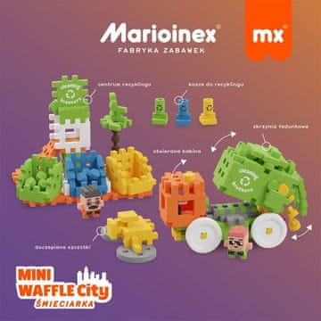 slomart Marioinex Mini Waffle Gradniki - Mesto: Tovornjak za smeti, 148 kosov