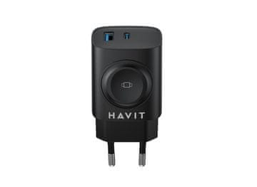 Havit Polnilnik Havit UC132 EU GaN 22 W, 4xUSB-C, 2xUSB-A, črn
