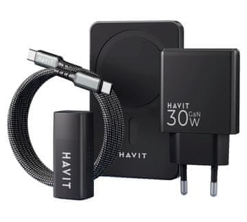 Havit Havit polnilni set, sivo-črn, 5000 mAh