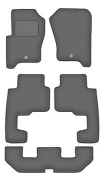 Velur grafitne avto preproge za: Land Rover Discovery III SUV 7-sedežni (2004-2009)