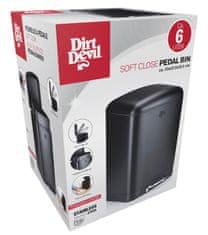 Dirt Devil Stopalna košara za smeti, 6 l, tiho zapiranje, črna