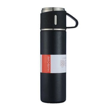 Northix Herzberg HG-04210: Vakuumsko izolirana potovalna termo steklenica iz nerjavečega jekla - 500 ml
