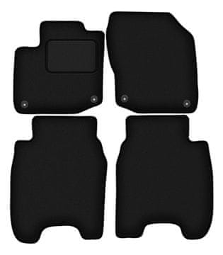 Črne velur avtotepihe za: Honda Civic IX karavan (39 cm) (2011-2016)