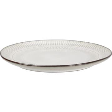 SIAKI Ploščat krožnik, komplet 6 kosov, 27 cm, siva keramika