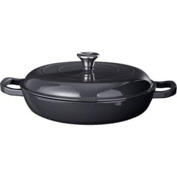 SIAKI Litoželezna ponev s pokrovom, 30 cm, siva