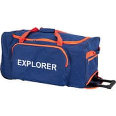 ProWorld Potovalna torba na kolesih, 75 l, modro-oranžna