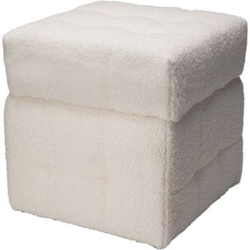 HOMESTYLING Stolec s prostorom za shranjevanje 38 x 38 x 37 cm, bel