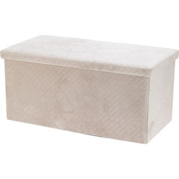HOMESTYLING Stolec s prostorom za shranjevanje VELVET 76 x 38 x 38 cm