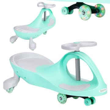 Northix Wiggle igrača za vožnjo z avtomobilom LED kolesa zelena ECOTOYS