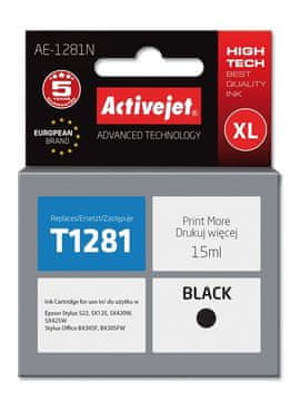 slomart Activejet AE-1281N črnilo (nadomestilo za Epson T1281; Supreme; 15 ml)