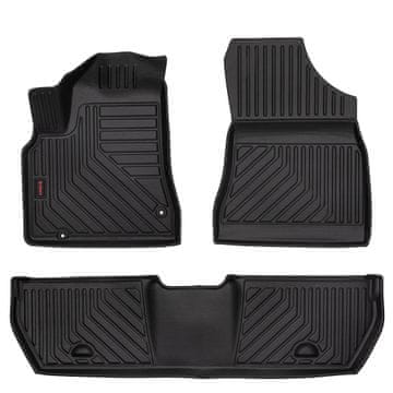 3D gumijasti tepihi za: Peugeot Partner II (kombivan, Tepee, 5-sedežnik, 2008-2018) - 5cm platišča
