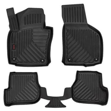 3D gumijaste avtotepihe za: Škoda Octavia II (karavan, liftback, 2004-2013) - 5 cm rob