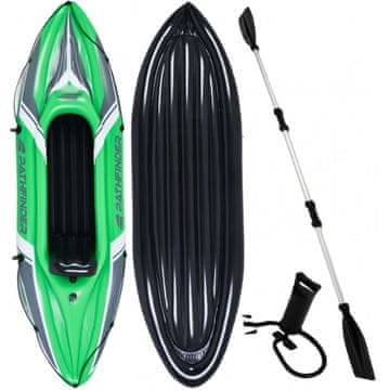 Pure4Fun Napihljiv kajak za eno osebo Pathfinder 274 cm (s črpalko in veslom)