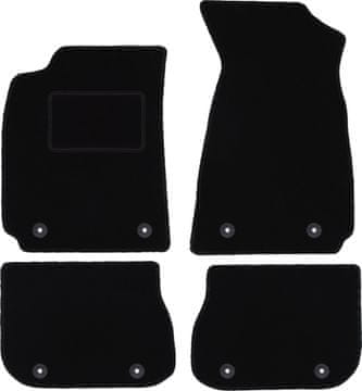 Črne velurne avtotesnine za: Audi A4 B5 FL limuzina, karavan, avant (1999-2001)