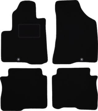 Črne velurne avtotepihe za: Hyundai SantaFe II SUV (2006-2012)
