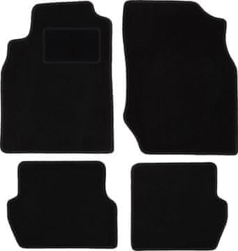 Črne velurne avtotesnine za: Nissan Almera N16 kombilimuzina (2000-2006)