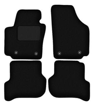 Črne velur avtotepihe za: Seat Altea enoprostorec (2004-08.2008)