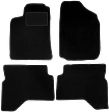 Črne velurne avtotepihe za: Mitsubishi Pajero Sport I SUV (1996-2008)