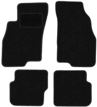 Črne velur avtotepihe za: Fiat Punto EVO kombilimuzina (1998-2012)