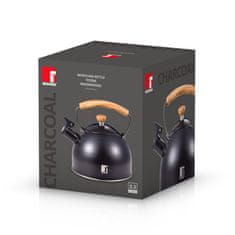 Bergner Čajnik CHARCOAL s piščalko, 2,3 litra, vijolično-črn