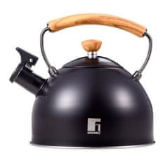 Bergner Čajnik CHARCOAL s piščalko, 2,3 litra, vijolično-črn