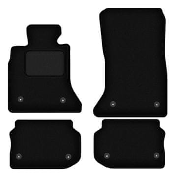 Črne velurne avtotesnine za: BMW 5 F10 limuzina (velcro) (2010-2013)