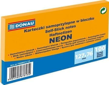 Donau Samolepilna blazinica 127 x 76 mm - neonsko oranžna 100 listov