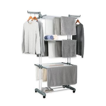 Northix Herzberg HG-8034GRY: Premično stojalo za oblačila - sivo