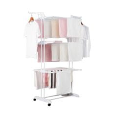 Northix Herzberg HG-8034WHT: Premično stojalo za oblačila - belo