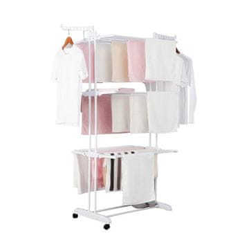 Northix Herzberg HG-8034WHT: Premično stojalo za oblačila - belo