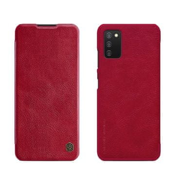 Nillkin Usnjen ovitek Nillkin Qin za Samsung Galaxy A03s rdeč