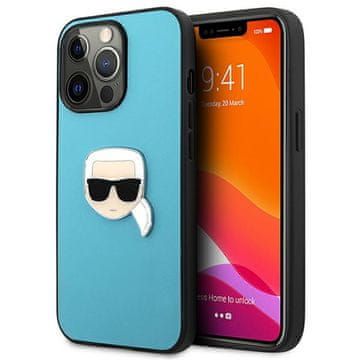 Karl Lagerfeld Ovitek Karl Lagerfeld Leather Ikonik KLHCP13XPKMB za iPhone 13 Pro Max 6,7", modri