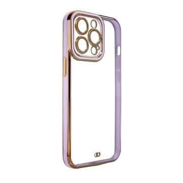HURTEL Ovitek Fashion za iPhone 12 Pro, gel, zlati okvir, škrlatno