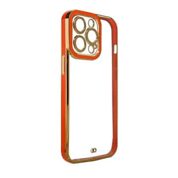 HURTEL Ovitek Hurtel Fashion za iPhone 12 Pro Max, zlati okvir, rdeč