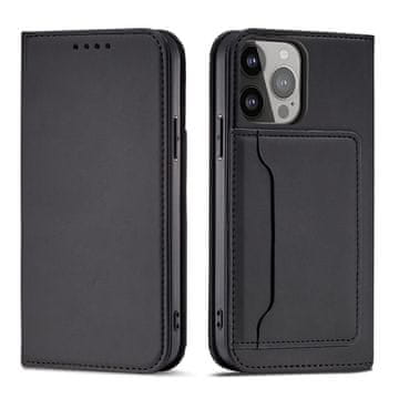 HURTEL Ovitek Hurtel Magnet Card za iPhone 14, denarnica, stojalo, črni