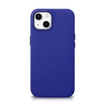 iCARER Ovitek iCarer Litchi za iPhone 14 Plus, temno moder