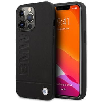 Bmw BMW ovitek za iPhone 14 Pro 6.1" (usnjeni, črn)