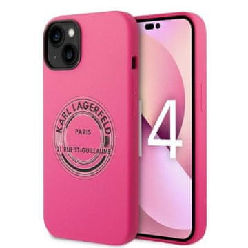 Karl Lagerfeld Ovitek Karl Lagerfeld Silicone RSG za iPhone 14 Plus, roza