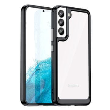 HURTEL Ovitek Outer Space Case za Samsung Galaxy S23+ s fleksibilnim okvirjem, črn
