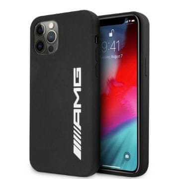 MERCEDES Ovitek Mercedes AMG Silicone Big Logo za iPhone 12 Pro Max - črn