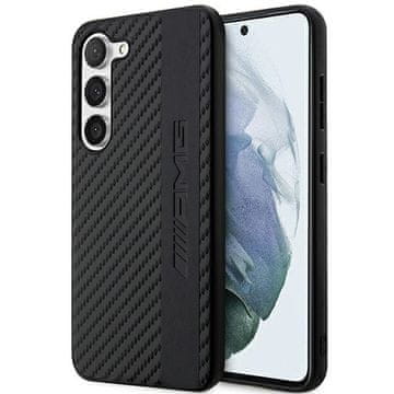 MERCEDES Ovitek Mercedes-AMG AMHCS23MBLSCA za Samsung Galaxy S23+, Carbon Stripe & Embossed, črn