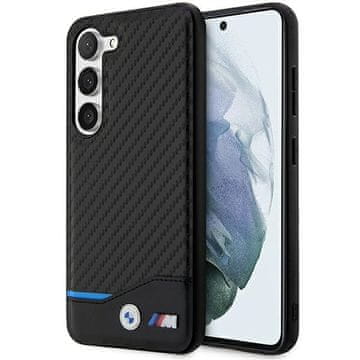 Bmw Ovitek BMW Leather Carbon za Samsung Galaxy S23+, črn
