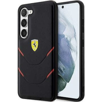 Ferrari Ferrari ovitek za Samsung S23 Hot Stamp Lines, črn